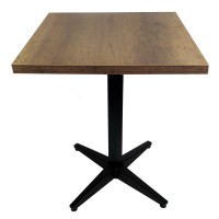 Cafe Masası Metal Ayaklı Masa Koyu Kahverengi 4 ayak