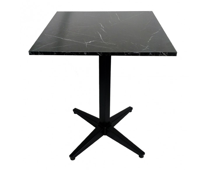 cafe masası mermer desen siya 4 ayak
